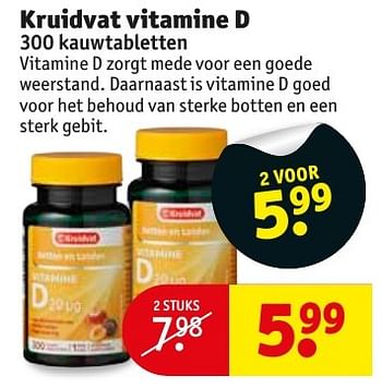 Aanbiedingen Kruidvat vitamine d - Huismerk - Kruidvat - Geldig van 17/01/2017 tot 22/01/2017 bij Kruidvat