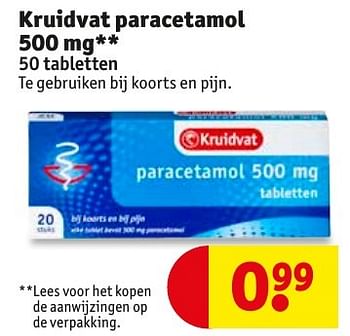 Aanbiedingen Kruidvat paracetamol - Huismerk - Kruidvat - Geldig van 17/01/2017 tot 22/01/2017 bij Kruidvat