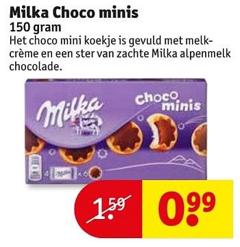 Aanbiedingen Milka choco minis - Milka - Geldig van 17/01/2017 tot 22/01/2017 bij Kruidvat