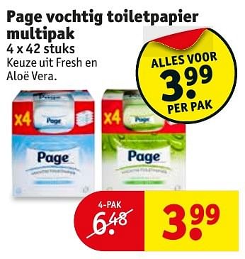 Aanbiedingen Page vochtig toiletpapier multipak - Page - Geldig van 17/01/2017 tot 22/01/2017 bij Kruidvat