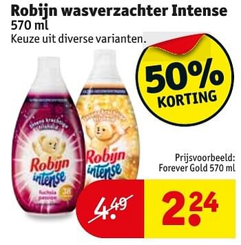 Aanbiedingen Robijn wasverzachter intense forever gold - Forever - Geldig van 17/01/2017 tot 22/01/2017 bij Kruidvat