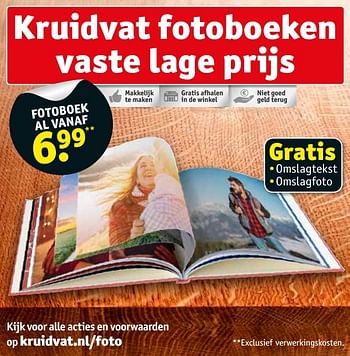Aanbiedingen Kruidvat fotoboeken vaste lage prijs - Huismerk - Kruidvat - Geldig van 17/01/2017 tot 22/01/2017 bij Kruidvat