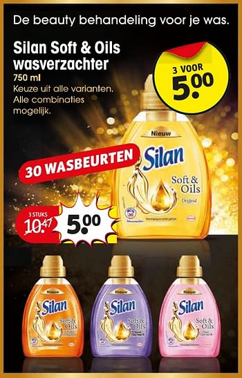 Aanbiedingen Silan soft + oils wasverzachter - Silan - Geldig van 17/01/2017 tot 22/01/2017 bij Kruidvat