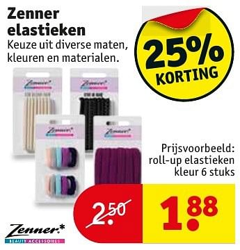 Aanbiedingen Roll-up elastieken kleur - zenner - Geldig van 17/01/2017 tot 22/01/2017 bij Kruidvat