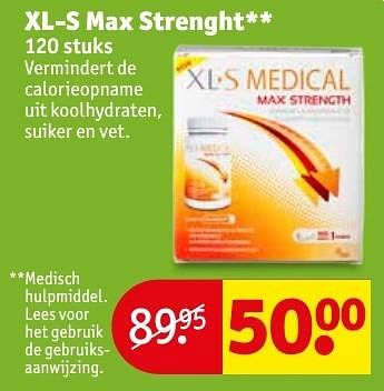Aanbiedingen Xl-s max strenght - XL-S Medical - Geldig van 17/01/2017 tot 22/01/2017 bij Kruidvat