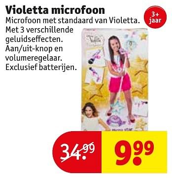 Aanbiedingen Violetta microfoon - Violetta - Geldig van 17/01/2017 tot 22/01/2017 bij Kruidvat