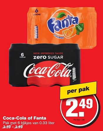 Aanbiedingen Coca-cola of fanta - Fanta - Geldig van 18/01/2017 tot 24/01/2017 bij Hoogvliet