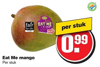 Aanbiedingen Eat me mango - Eat Me - Geldig van 18/01/2017 tot 24/01/2017 bij Hoogvliet