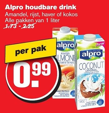 Aanbiedingen Alpro houdbare drink - Alpro Soya - Geldig van 18/01/2017 tot 24/01/2017 bij Hoogvliet