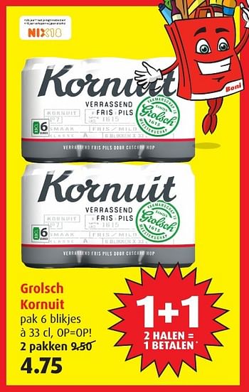 Aanbiedingen Grolsch kornuit - Grolsch - Geldig van 18/01/2017 tot 24/01/2017 bij Boni Supermarkt
