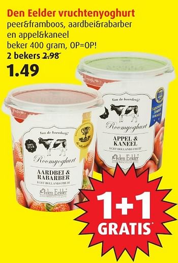 Aanbiedingen Den eelder vruchtenyoghurt - Den Eelder - Geldig van 18/01/2017 tot 24/01/2017 bij Boni Supermarkt