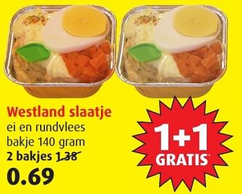 Aanbiedingen Westland slaatje ei en rundvlees - westland - Geldig van 18/01/2017 tot 24/01/2017 bij Boni Supermarkt