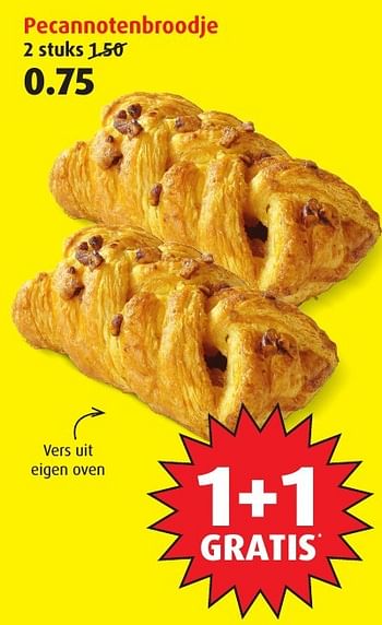 Aanbiedingen Pecannotenbroodje - Huismerk - Boni Supermarkt - Geldig van 18/01/2017 tot 24/01/2017 bij Boni Supermarkt
