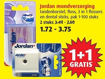 Aanbiedingen Jordan mondverzorging - Jordan - Geldig van 18/01/2017 tot 24/01/2017 bij Boni Supermarkt