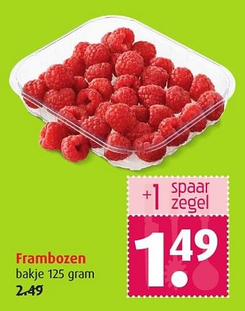 Aanbiedingen Frambozen - Huismerk - Boni Supermarkt - Geldig van 18/01/2017 tot 24/01/2017 bij Boni Supermarkt