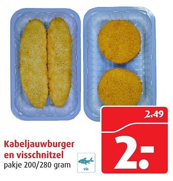 Aanbiedingen Kabeljauwburger en visschnitzel - Huismerk - Boni Supermarkt - Geldig van 18/01/2017 tot 24/01/2017 bij Boni Supermarkt