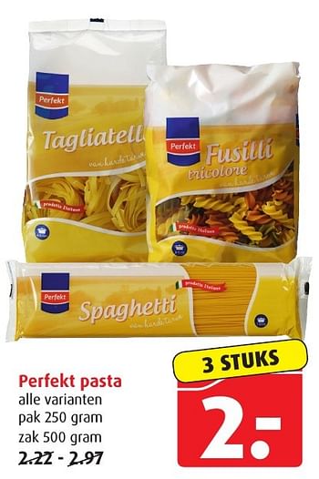 Aanbiedingen Perfekt pasta - Perfekt - Geldig van 18/01/2017 tot 24/01/2017 bij Boni Supermarkt