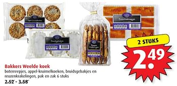 Aanbiedingen Bakkers weelde koek - Bakkersweelde - Geldig van 18/01/2017 tot 24/01/2017 bij Boni Supermarkt