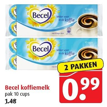Aanbiedingen Becel koffiemelk - Becel - Geldig van 18/01/2017 tot 24/01/2017 bij Boni Supermarkt