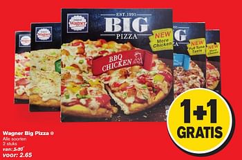 Aanbiedingen Wagner big pizza - Original Wagner - Geldig van 18/01/2017 tot 24/01/2017 bij Hoogvliet