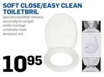 Aanbiedingen Soft close-easy clean toiletbril - Huismerk - Action - Geldig van 18/01/2017 tot 24/01/2017 bij Action