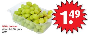 Aanbiedingen Witte druiven - Huismerk - Boni Supermarkt - Geldig van 18/01/2017 tot 24/01/2017 bij Boni Supermarkt