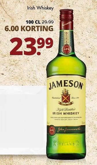 Aanbiedingen Irish whiskey - Jameson - Geldig van 15/01/2017 tot 28/01/2017 bij Mitra