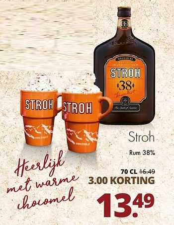 Aanbiedingen Stroh rum 38% - Stroh - Geldig van 15/01/2017 tot 28/01/2017 bij Mitra