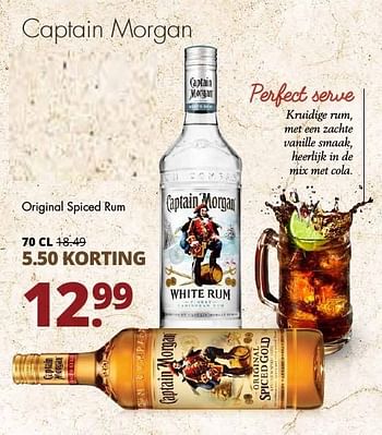 Aanbiedingen Captain morgan original spiced rum - Captain Morgan - Geldig van 15/01/2017 tot 28/01/2017 bij Mitra