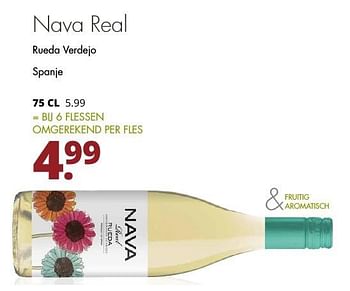 Aanbiedingen Nava real rueda verdejo spanje - Witte wijnen - Geldig van 15/01/2017 tot 28/01/2017 bij Mitra