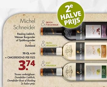 Aanbiedingen Michel schneider - Witte wijnen - Geldig van 15/01/2017 tot 28/01/2017 bij Mitra