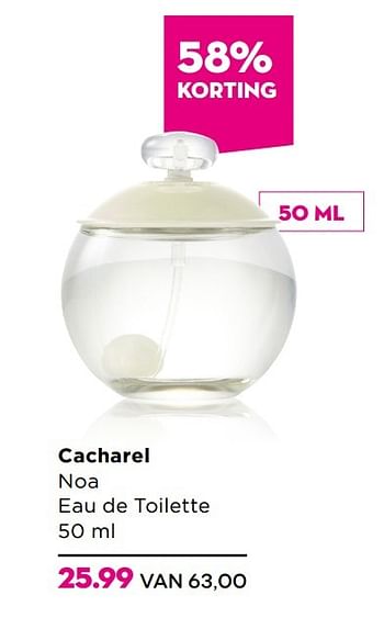 Aanbiedingen Cacharel noa eau de toilette 50 ml - Cacharel - Geldig van 02/01/2017 tot 29/01/2017 bij Ici Paris XL