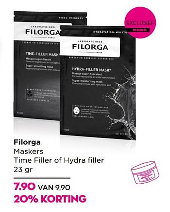 Aanbiedingen Filorga maskers time filler of hydra filler 23 gr - Filorga - Geldig van 02/01/2017 tot 29/01/2017 bij Ici Paris XL