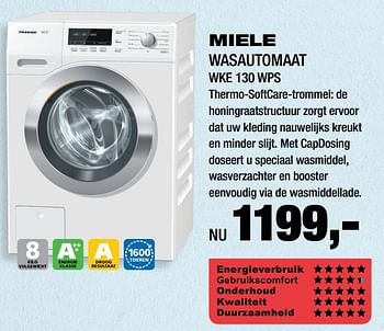 Aanbiedingen Miele wasautomaat wke 130 wps - Miele - Geldig van 15/01/2017 tot 29/01/2017 bij Electro World