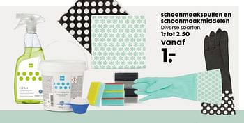 Aanbiedingen Schoonmaakspullen en schoonmaakmiddelen - Huismerk - Hema - Geldig van 09/01/2017 tot 29/01/2017 bij Hema