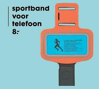 Aanbiedingen Sportband voor telefoon - Huismerk - Hema - Geldig van 09/01/2017 tot 29/01/2017 bij Hema