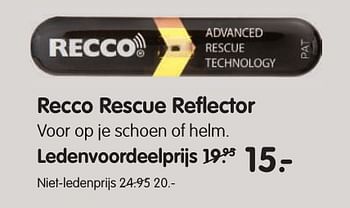 Aanbiedingen Recco rescue reflector - Recco - Geldig van 15/01/2017 tot 29/01/2017 bij ANWB