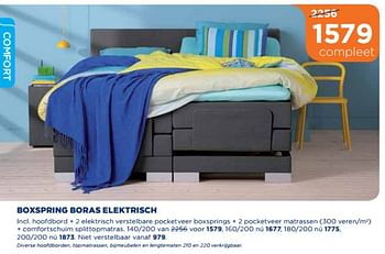 Aanbiedingen Boxspring boras elektrisch - Huismerk - TotaalBed - Geldig van 16/01/2017 tot 29/01/2017 bij TotaalBed