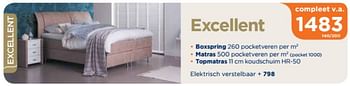 Aanbiedingen Boxspring excellent - Huismerk - TotaalBed - Geldig van 16/01/2017 tot 29/01/2017 bij TotaalBed