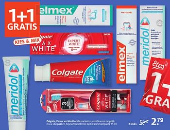 Aanbiedingen Colgate, elmex en meridol anti-caries tandpasta - Elmex - Geldig van 16/01/2017 tot 29/01/2017 bij Etos