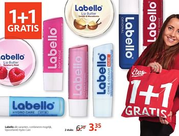 Aanbiedingen Labello hydro care - Labello - Geldig van 16/01/2017 tot 29/01/2017 bij Etos