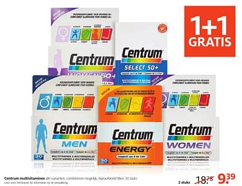 Aanbiedingen Centrum multivitamines men - Centrum - Geldig van 16/01/2017 tot 29/01/2017 bij Etos