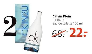 Aanbiedingen Calvin klein ck in2u eau de toilette 150 ml - Calvin Klein - Geldig van 16/01/2017 tot 29/01/2017 bij Etos