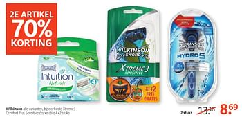 Aanbiedingen Wilkinson xtreme3 comfort plus sensitive disposable - Wilkinson - Geldig van 16/01/2017 tot 29/01/2017 bij Etos