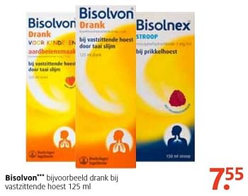 Aanbiedingen Bisolvon drank bij vastzittende hoest - Bisolvon - Geldig van 16/01/2017 tot 29/01/2017 bij Etos