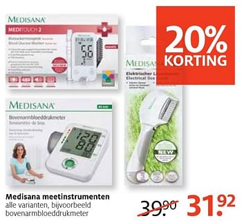 Aanbiedingen Medisana meetinstrumenten bovenarmbloeddrukmeter - Medisana - Geldig van 16/01/2017 tot 29/01/2017 bij Etos