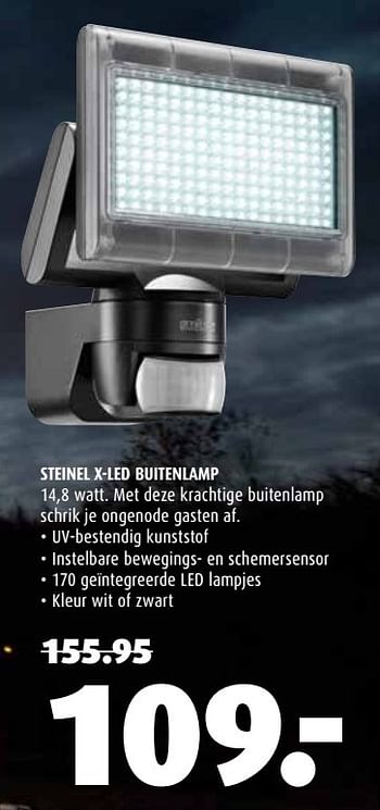 Aanbiedingen Steinel x-led buitenlamp - Steinel - Geldig van 16/01/2017 tot 29/01/2017 bij Hubo