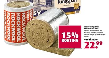 Aanbiedingen Rockwool spijkerflens en wandplaatisolatie - Rockwool - Geldig van 16/01/2017 tot 29/01/2017 bij Hubo