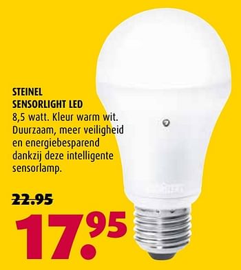 Aanbiedingen Steinel sensorlight led - Steinel - Geldig van 16/01/2017 tot 29/01/2017 bij Hubo