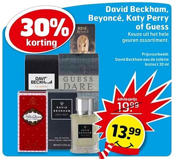 Aanbiedingen David beckham eau de toilette instinct - David Beckham - Geldig van 17/01/2017 tot 29/01/2017 bij Trekpleister